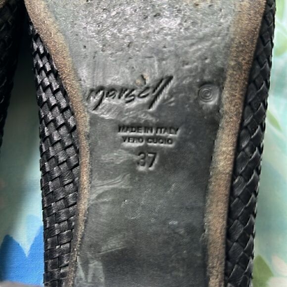 Marsell Woven Peeptoe Heeled Mules - 37 - Picture 7 of 14